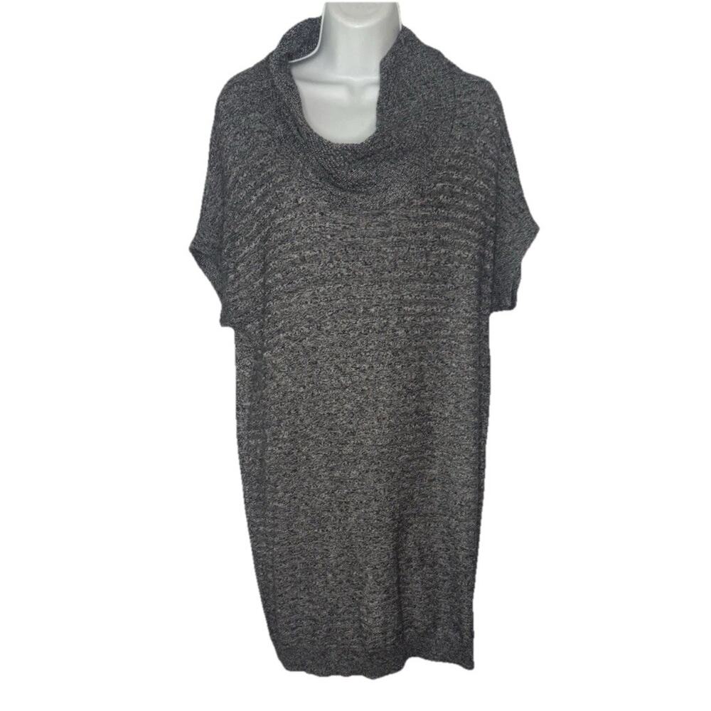Apt. 9 Dress Sweater Marled Knit Ribbed Short Sleeve Cowl Neck Women Medium NEW
